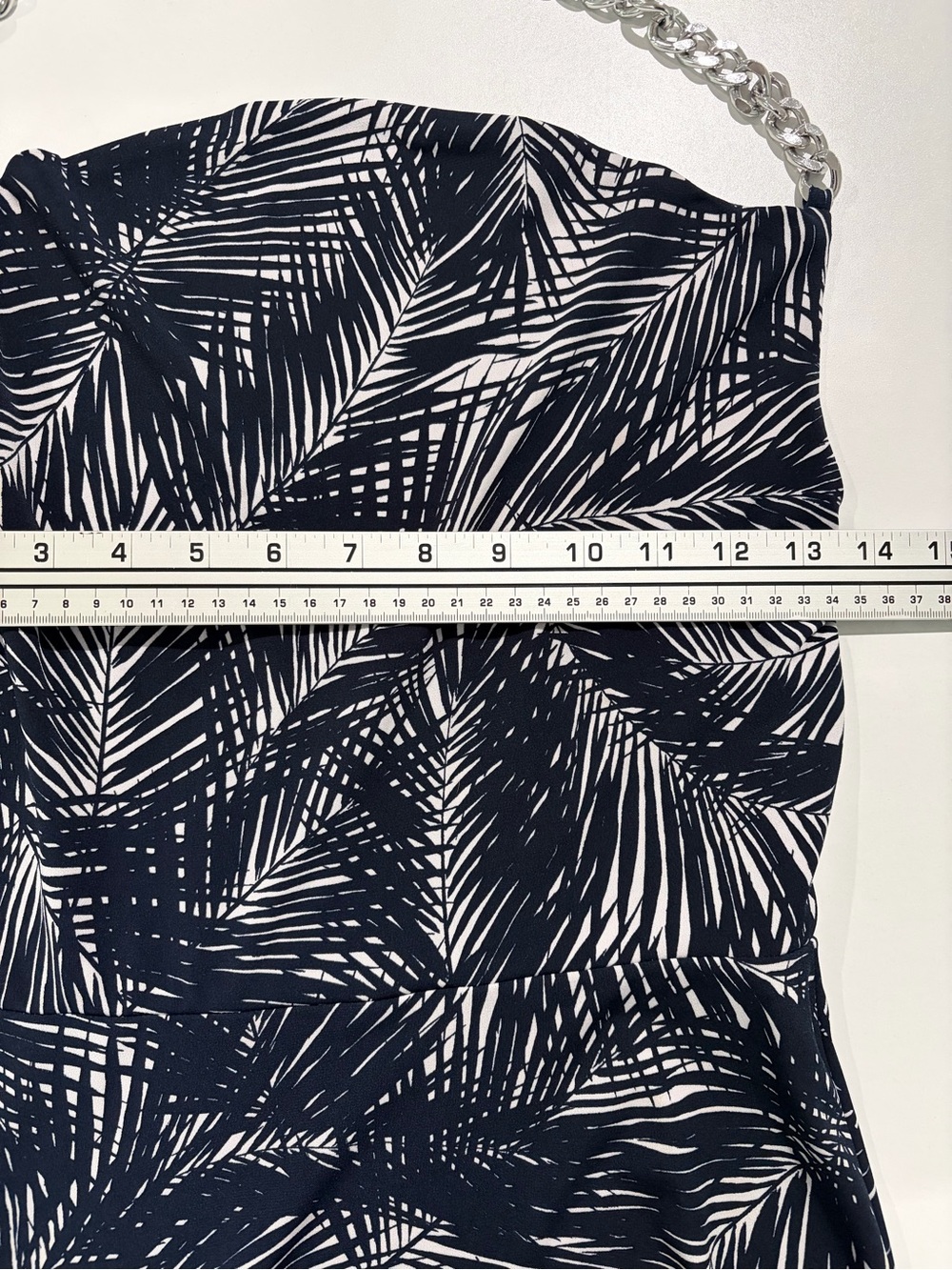 MK Palm-Print Halter Midi Dress (S) - Picture 6 of 12